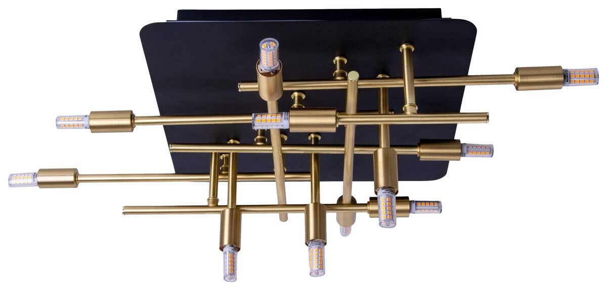 Näve Leuchten Deckenleuchte 1392845 messing Metall B/H/T: ca. 48x15x51 cm G9 11 Brennstellen