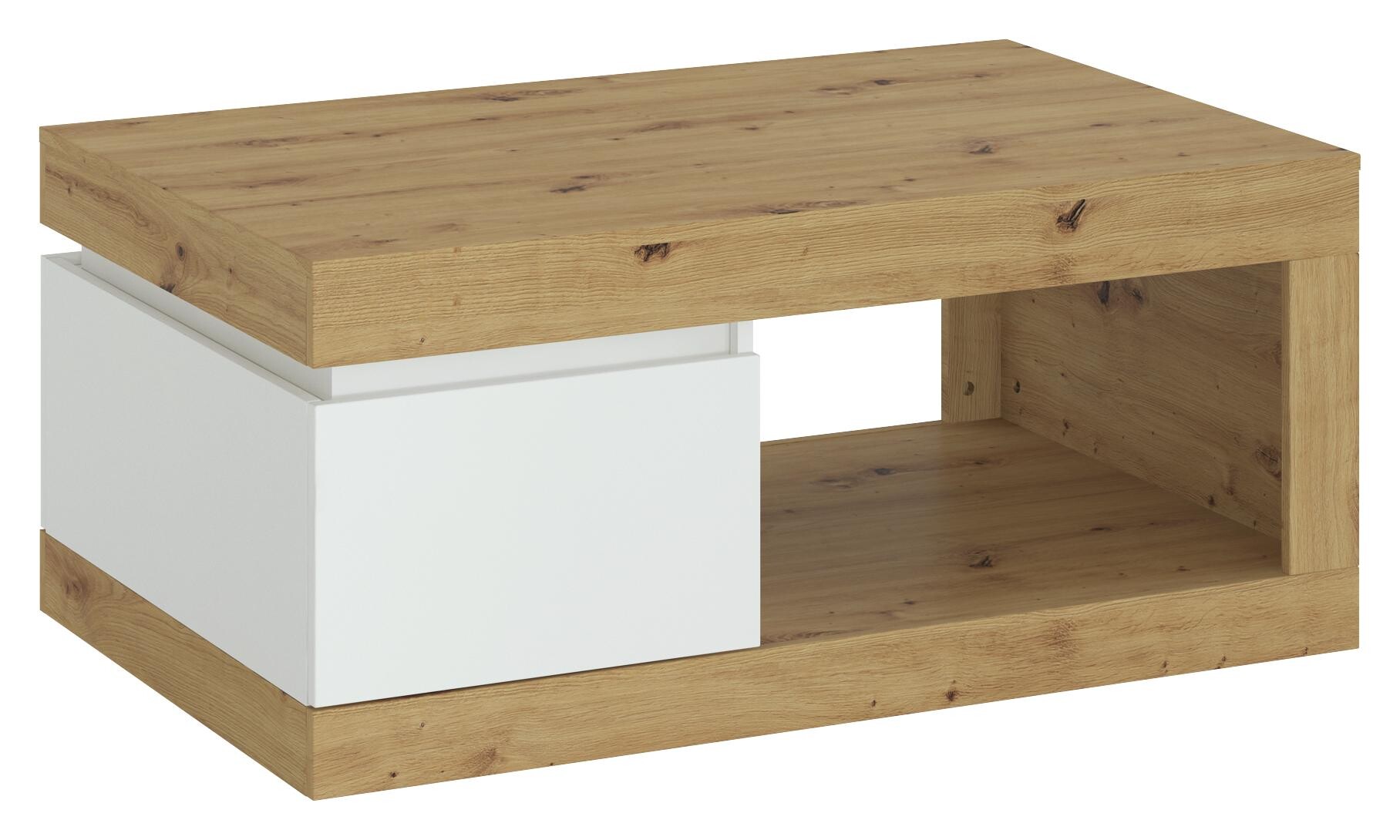 Couchtisch Luci Eiche Artisan Alpinweiß B/H/T: ca. 110x50x70 cm