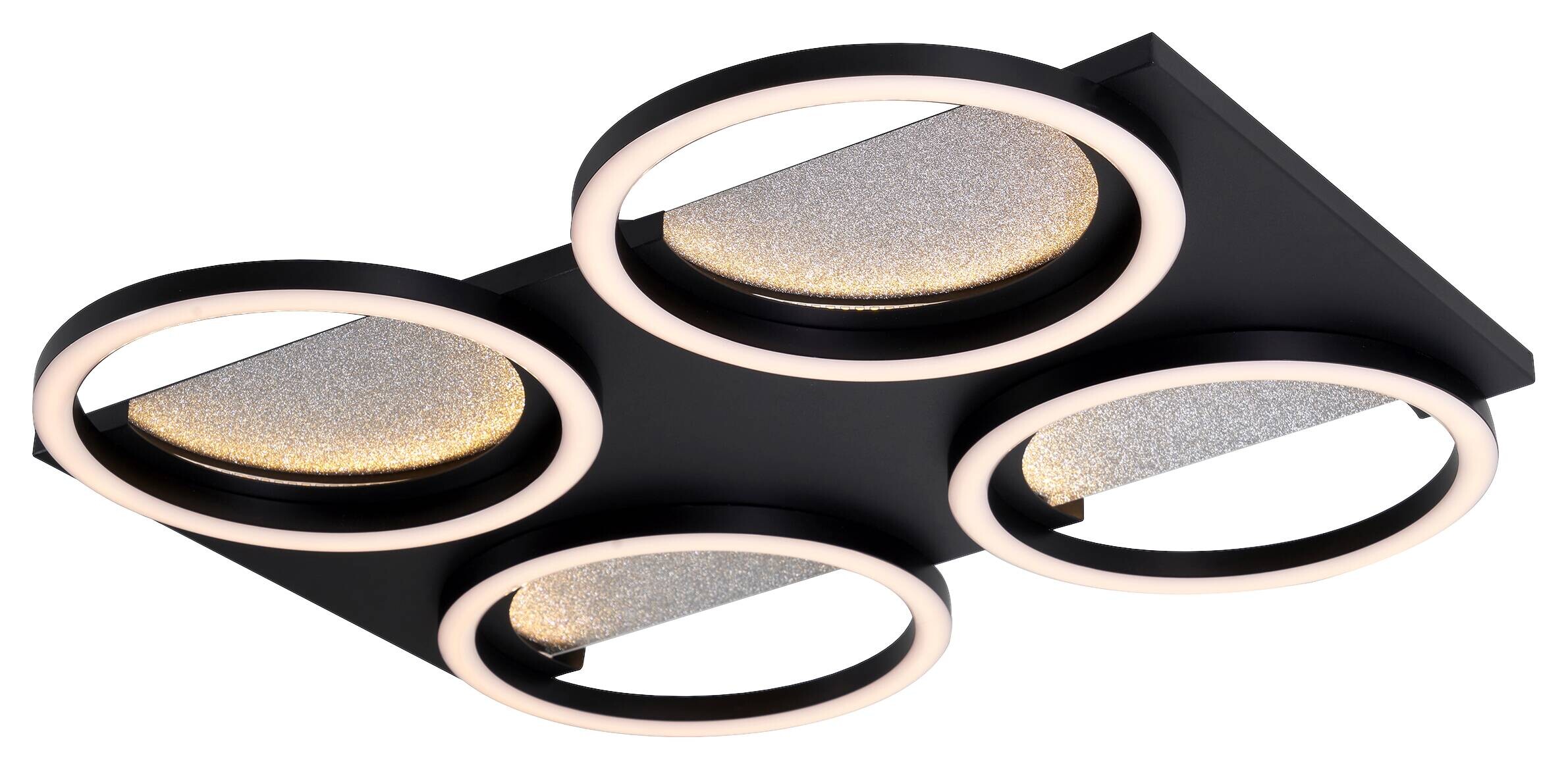 POCOline LED-Deckenleuchte Arietty schwarz Metall Kunststoff B/H/L: ca. 44,5x7x48 cm