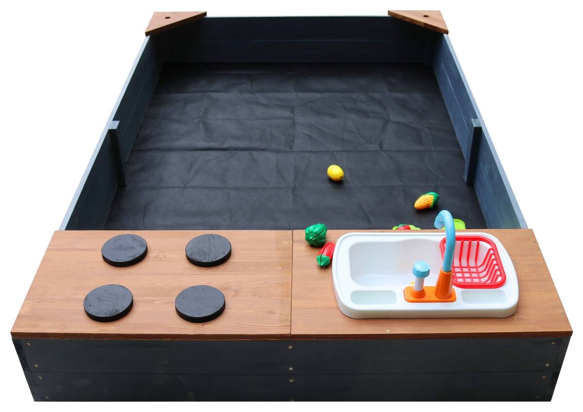 AXI Sandkasten Kelly anthrazit B/H/L: ca. 115x22x180 cm