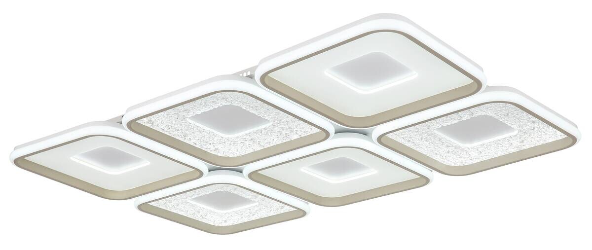 GLOBO LED-Deckenleuchte Opal sand weiß Kunststoff Metall B/H/L: ca. 67x7,8x100,1 cm 1 Brennstellen