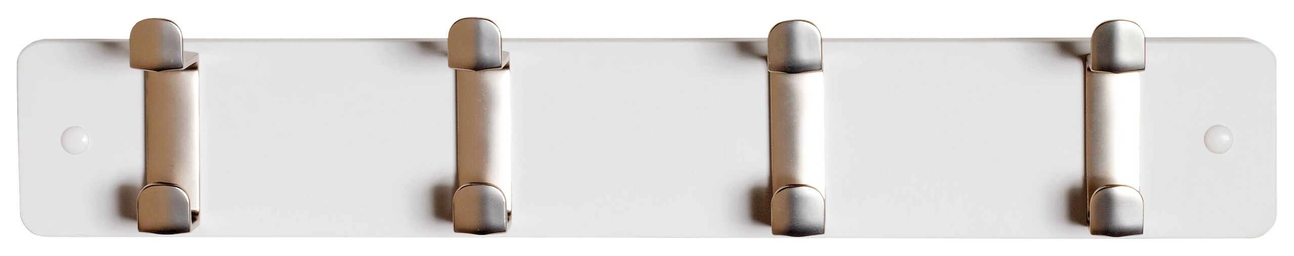 Garderobenleiste weiß Metall B/H/T: ca. 45x7x6 cm Garderobenleiste weiß Metall B/H/T: ca. 45x7x6 cm