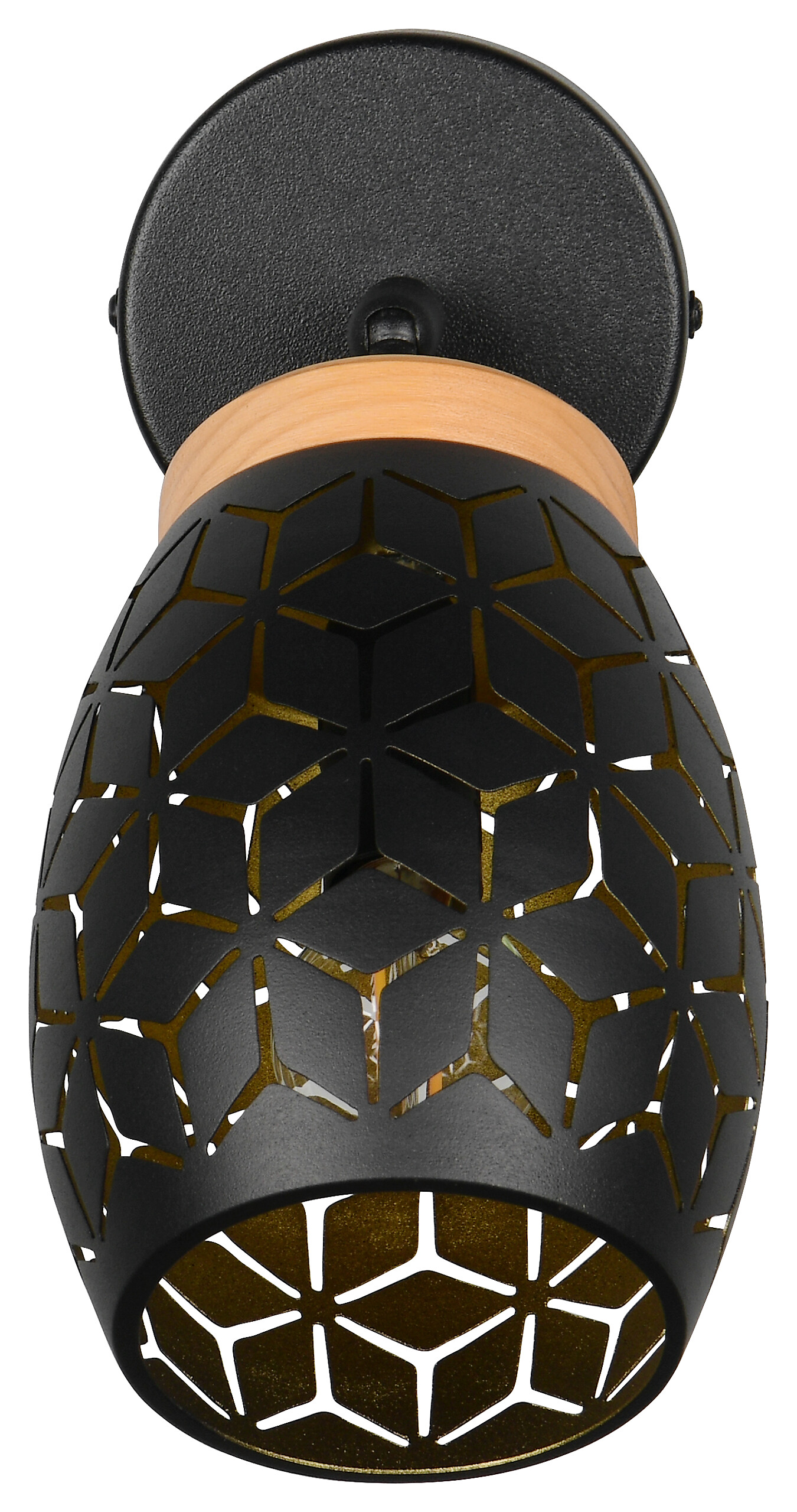 Reality Leuchten Spots Bidar schwarz gold Metall B/H: ca. 12x27 cm E14 1 Brennstellen