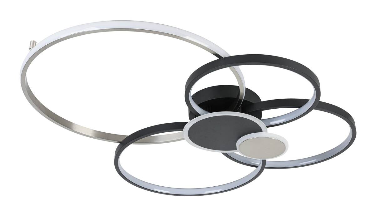 Nolo Lighting LED-Deckenleuchte Big schwarz Aluminium B/H/L: ca. 64x11x80 cm