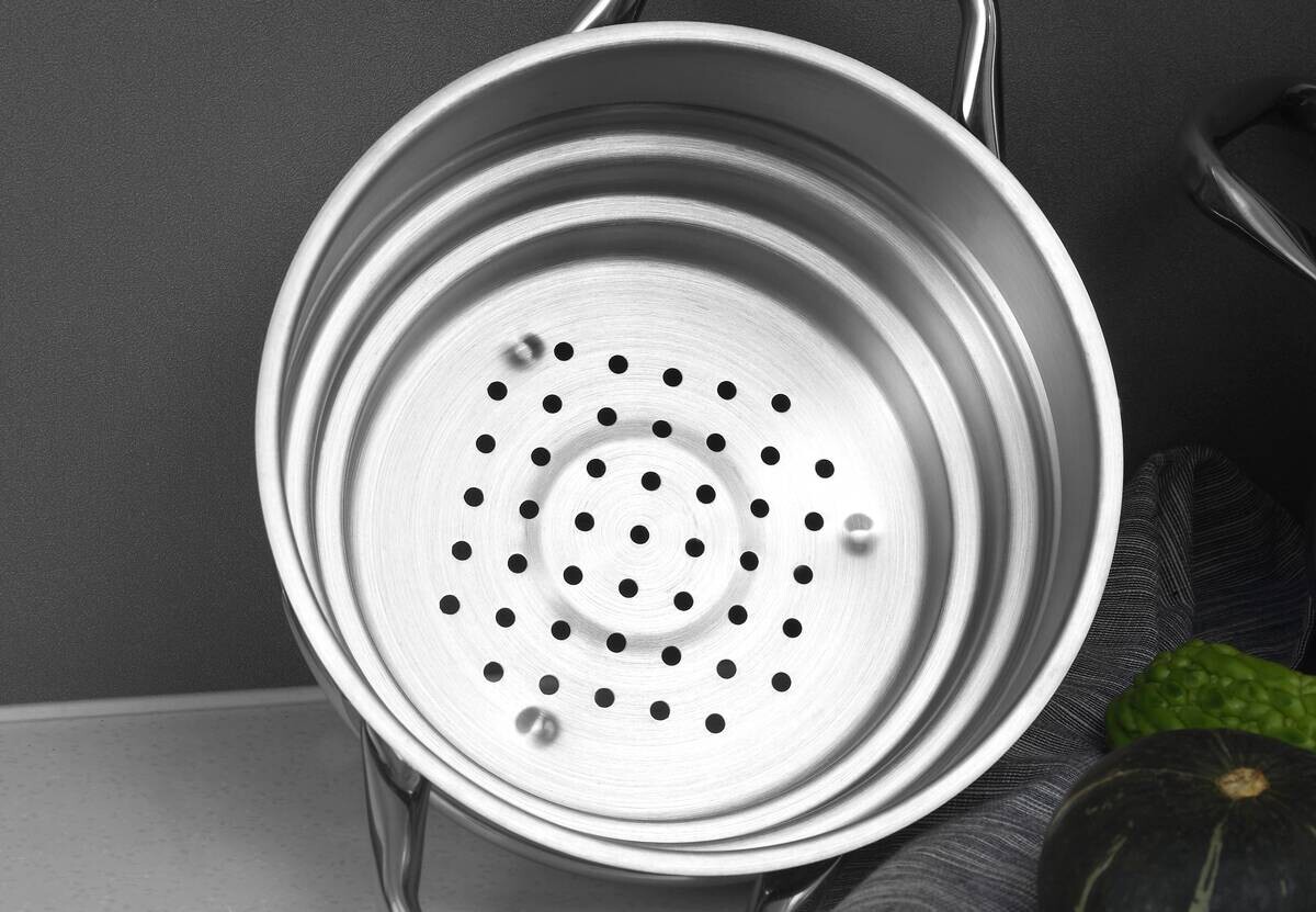 BERGNER Topfset Gourmet silber Edelstahl 3 tlg.