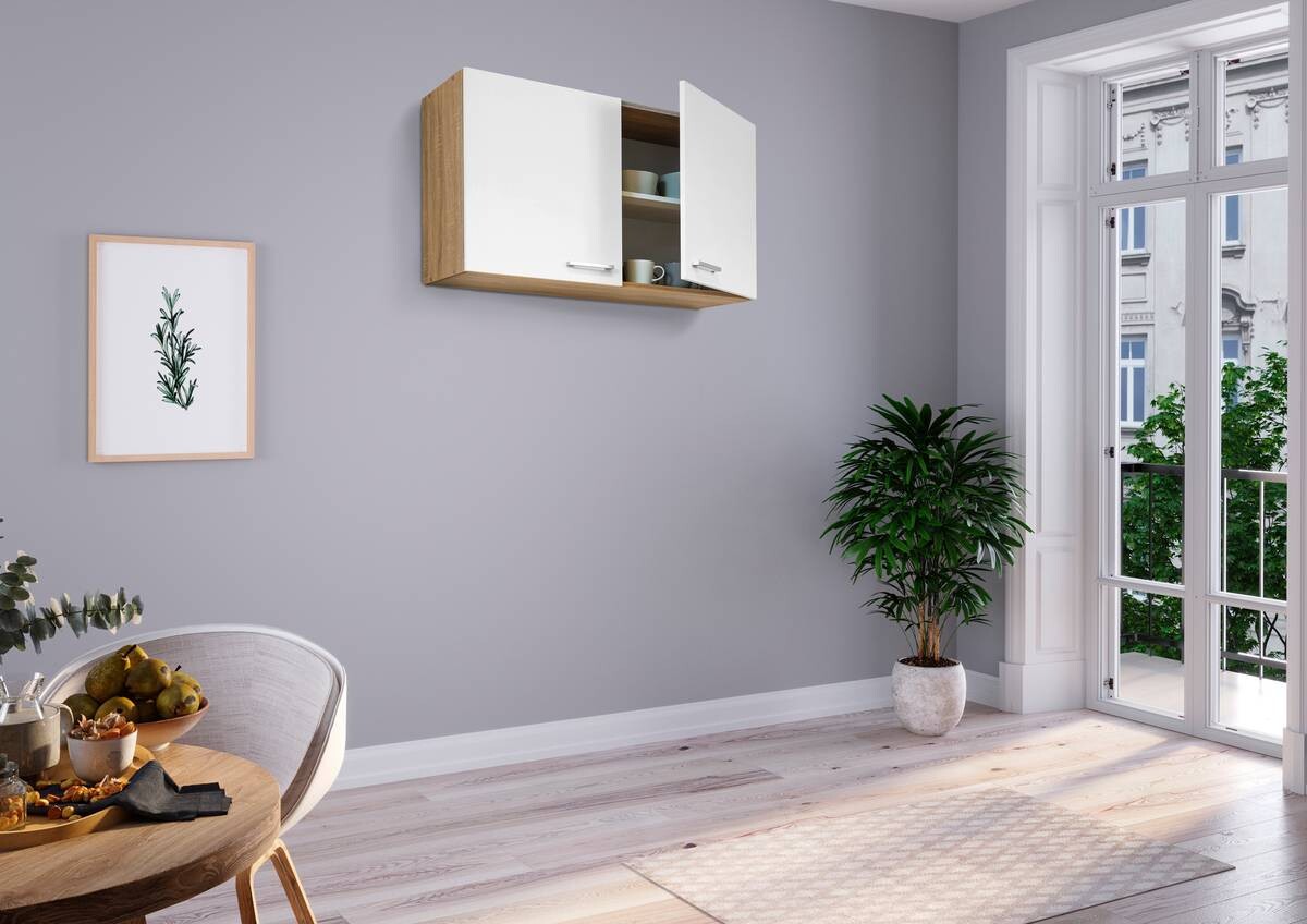 Respekta Miniküche 100 weiß matt B/H/T: ca. 100x200x60 cm