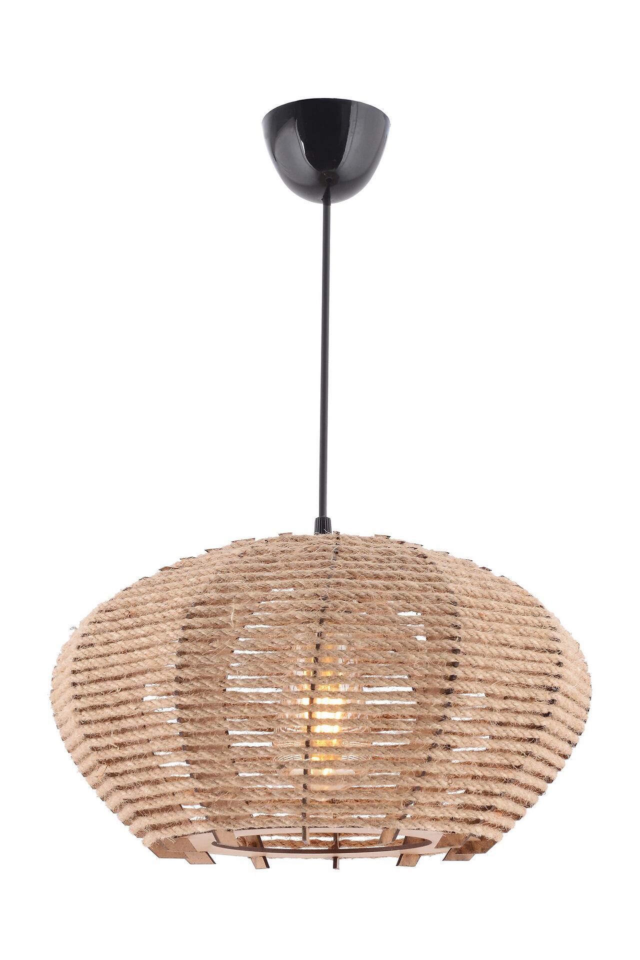 Opviq Pendelleuchte Ellipse creme B/H/T/L/D: ca. 35x65x35x35x35 cm E27 1 Brennstellen