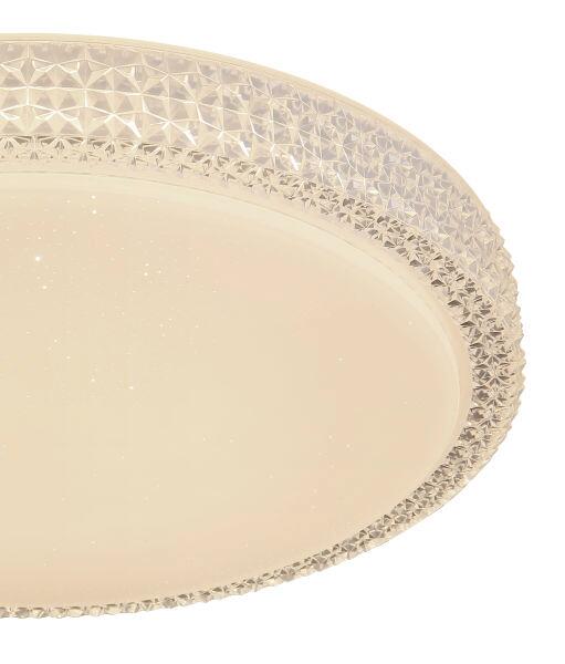 GLOBO Deckenleuchte Ovi weiß Opal klar Metall Acryl H/D: ca. 9x40 cm