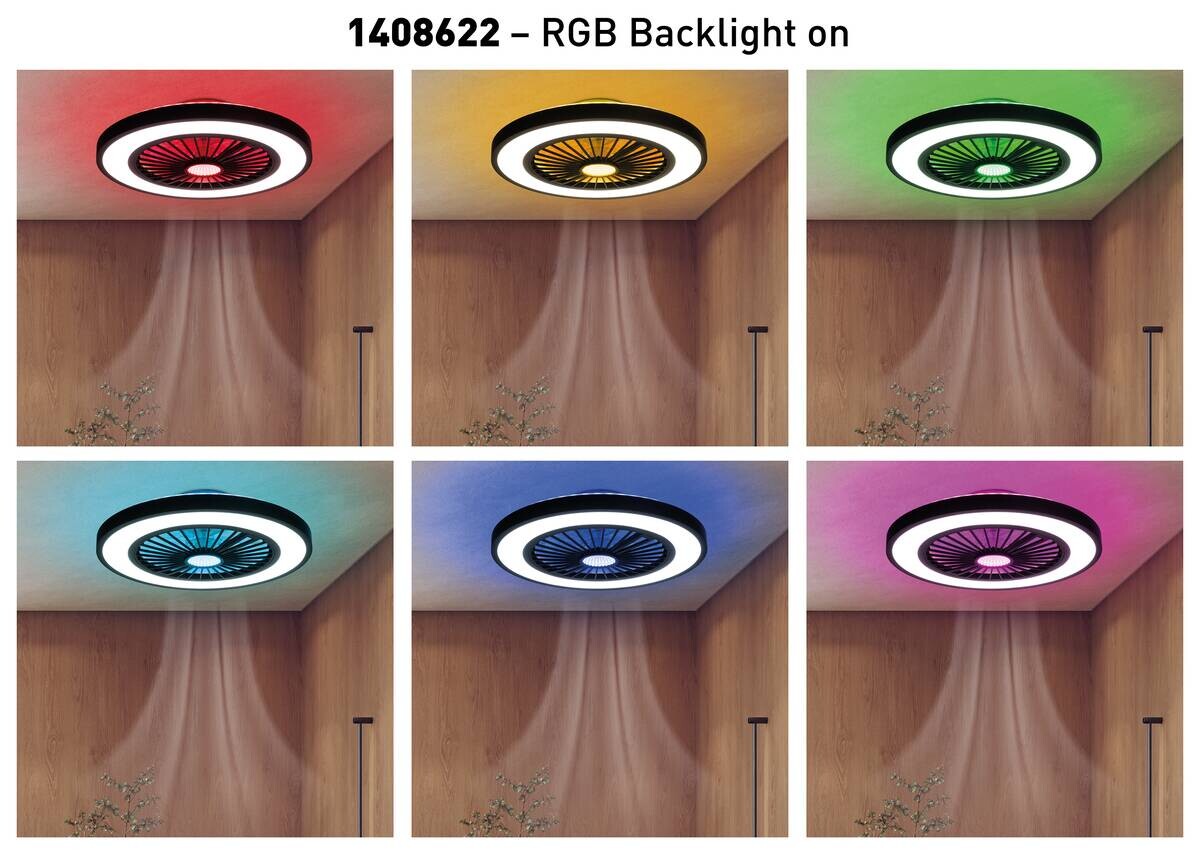 Näve Leuchten Deckenleuchte 1408622 schwarz Metall Kunststoff B/H/T: ca. 54x16x54 cm null 3 Brennstellen