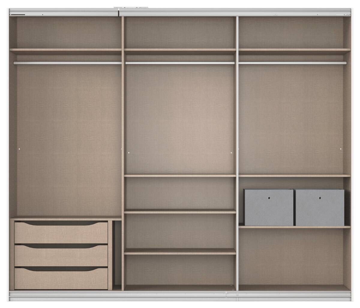 Kleiderschrank Kulmbach grau B/H/T: ca. 271x229x62 cm