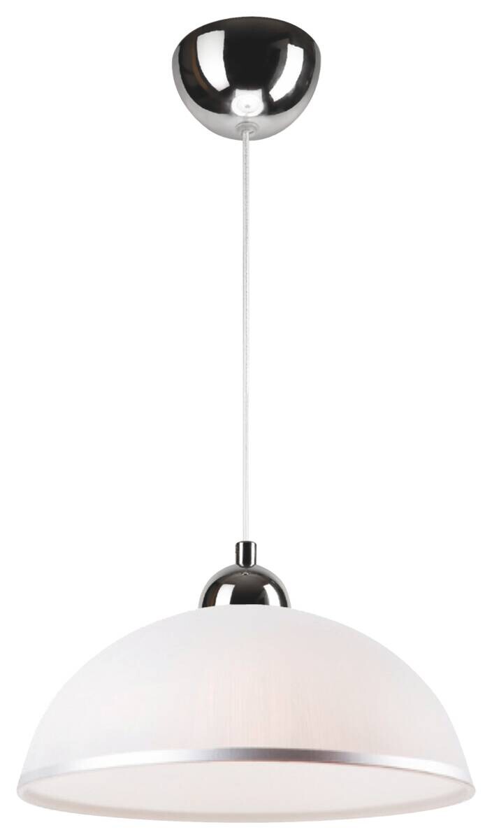 Lamkur Pendelleuchte Mel weiß Stahl Glas H/L: ca. 75x30 cm E27 1 Brennstellen