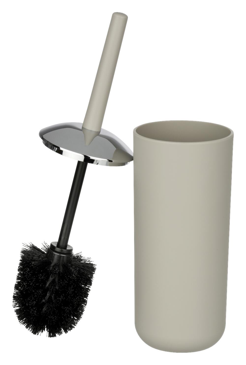 WENKO WC-Garnitur taupe silber Kunststoff