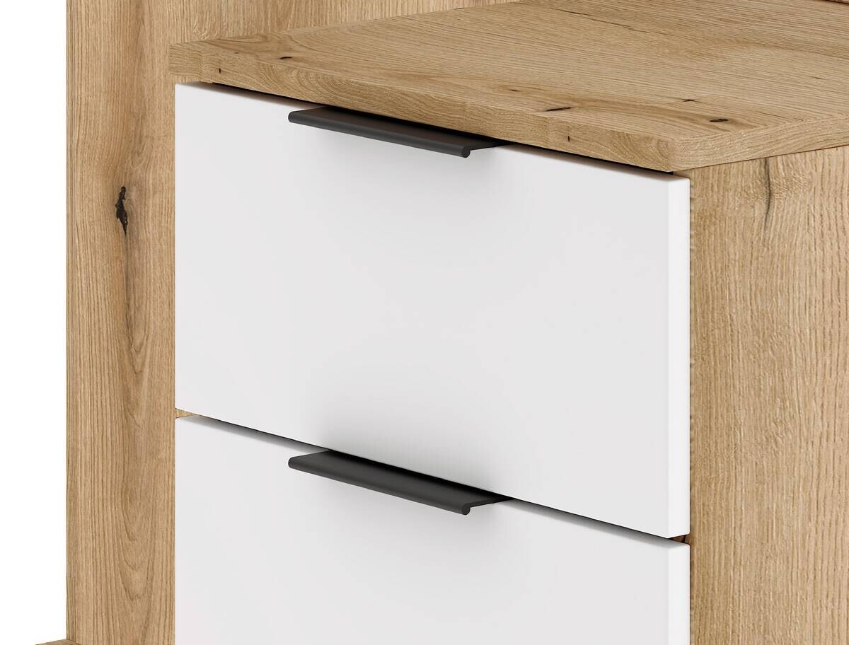 Garderobe NORDIC Eiche Artisan Nachbildung weiß matt B/H/T: ca. 100x200x40 cm
