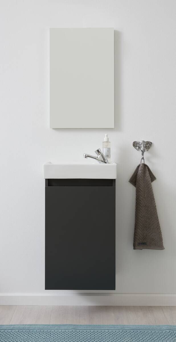 Bad-Set Champ grau matt B/H/T: ca. 40x68x22 cm