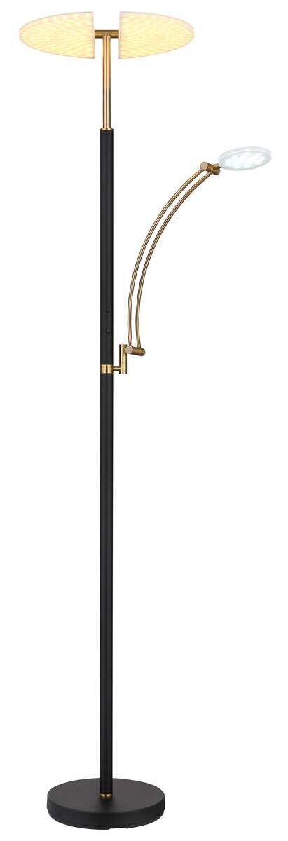 GLOBO LED-Deckenfluter bronze Chrom Kunststoff Metall B/H/T: ca. 80x183x40,5 cm 1 Brennstellen