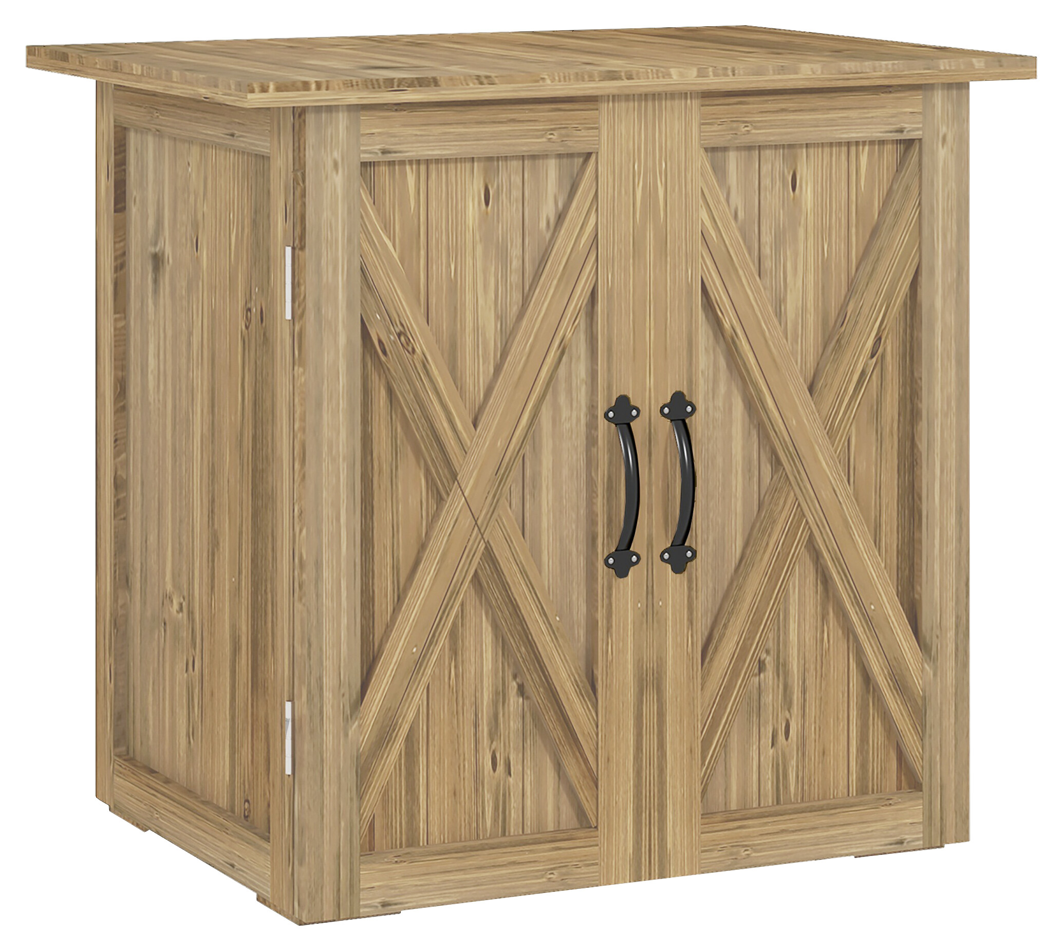 Outsunny Gartenschuppen braun Holz B/H/L: ca. 55x72x77 cm