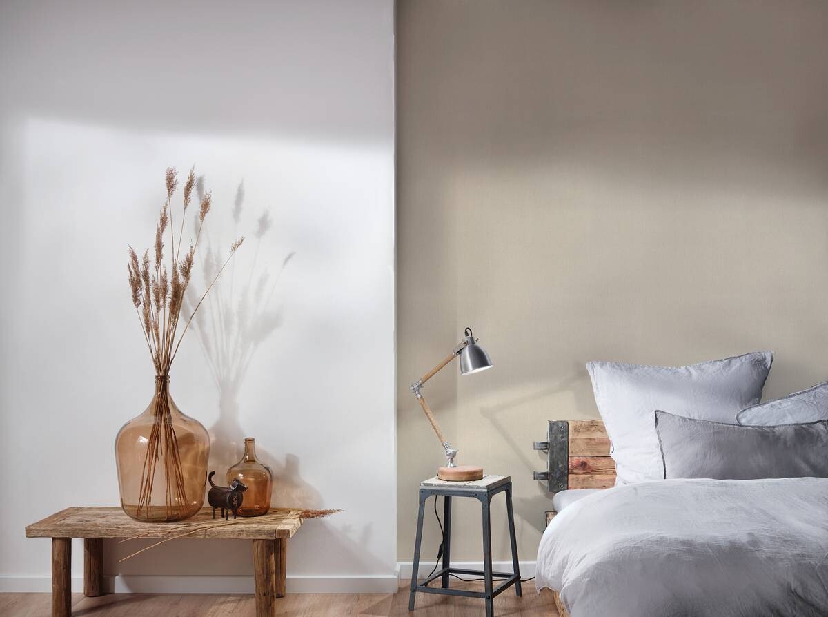 A.S.Creation Vliestapete Attractive Uni beige B/L: ca. 53x1005 cm