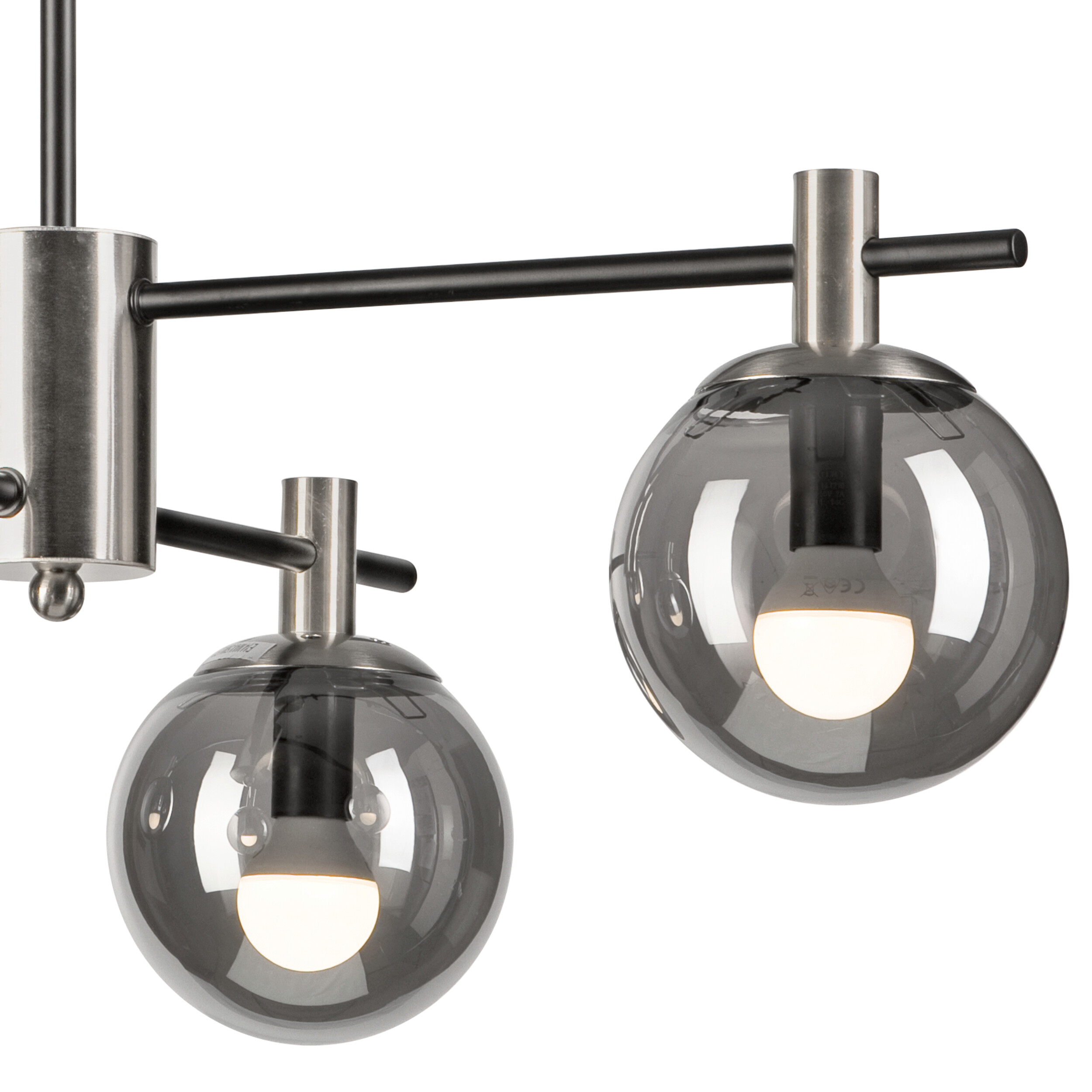 Lamkur Deckenleuchte Lilou Chrom Glas Stahl B/H/L: ca. 61x53x61 cm E14 4 Brennstellen