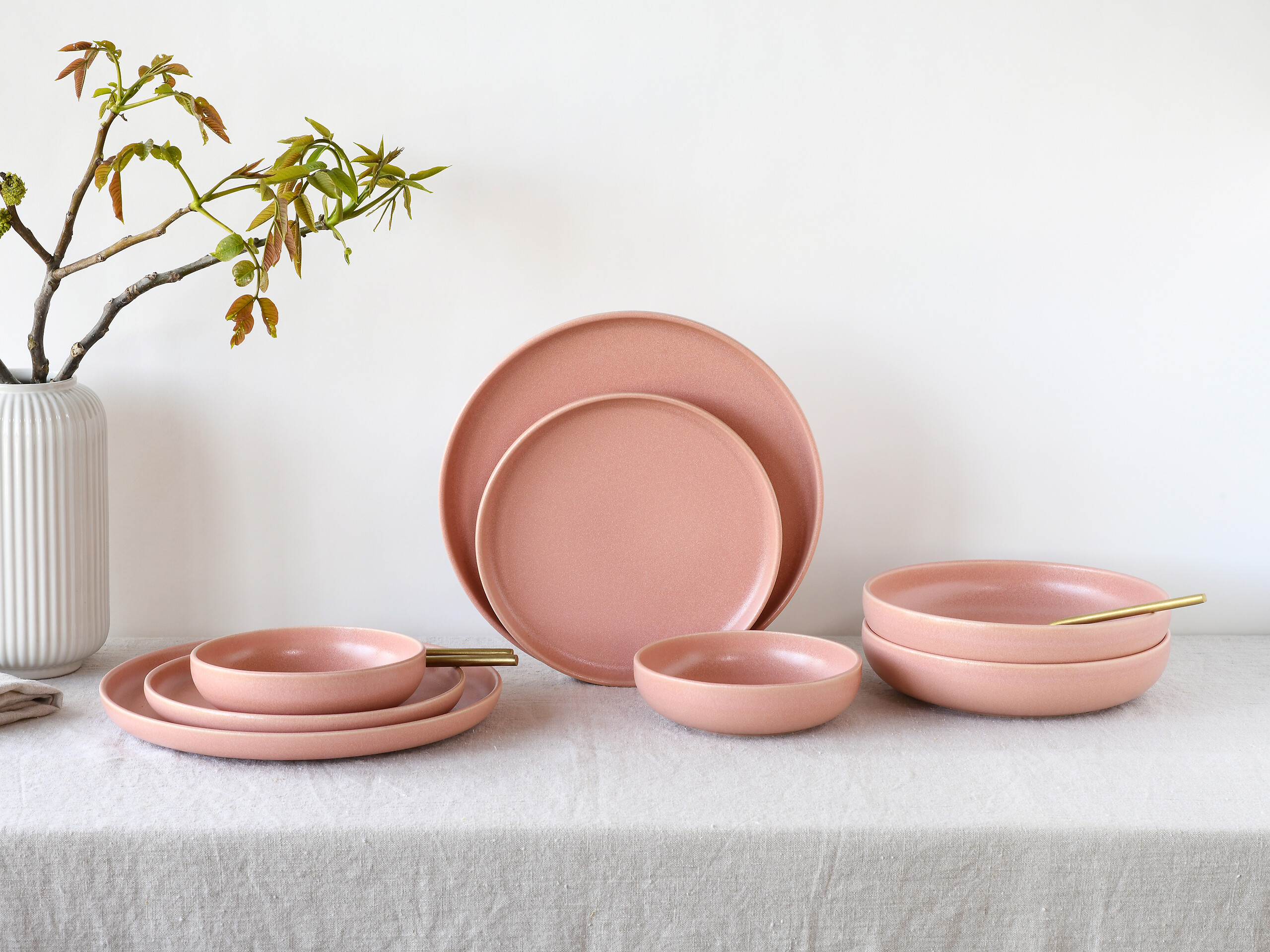 CreaTable Tafelservice Uno Rusty rosé Steinzeug 8 tlg. CreaTable Tafelservice Uno Rusty rosé Steinzeug 8 tlg.