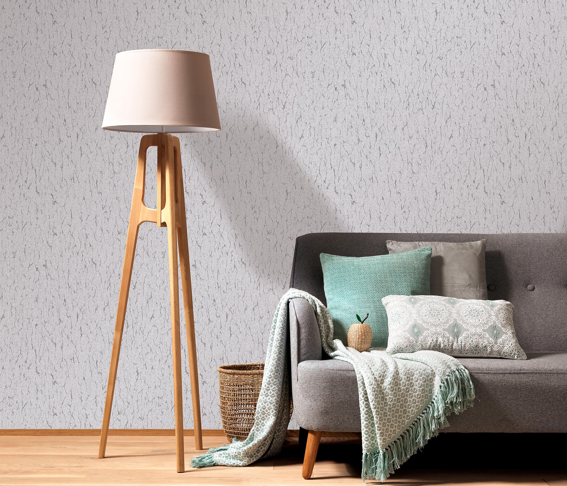 Vliestapete Struktur grau B/L: ca. 53x1005 cm