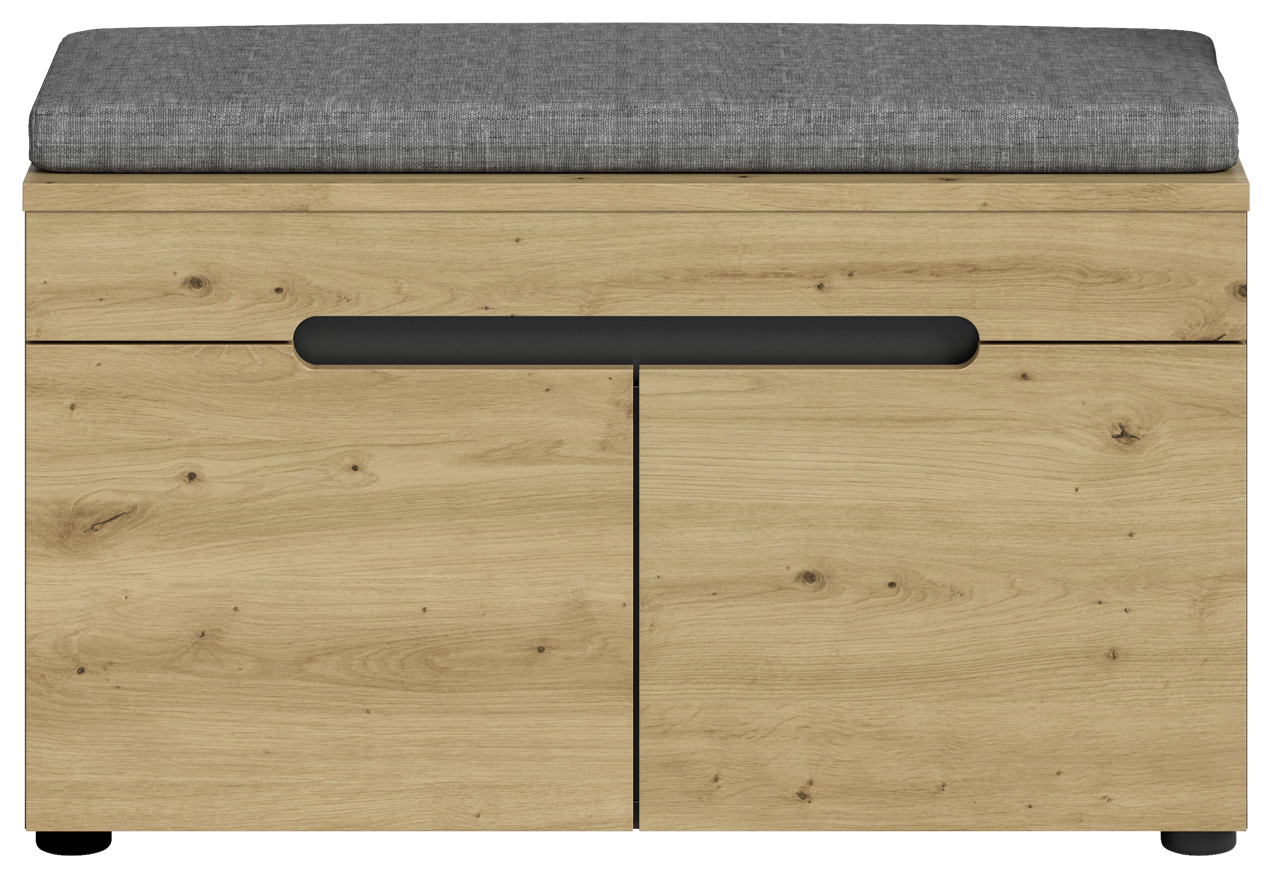 Sitzbank Canu basaltgrau Nachbildung Artisan Nachbildung B/H/T: ca. 80x45x37 cm