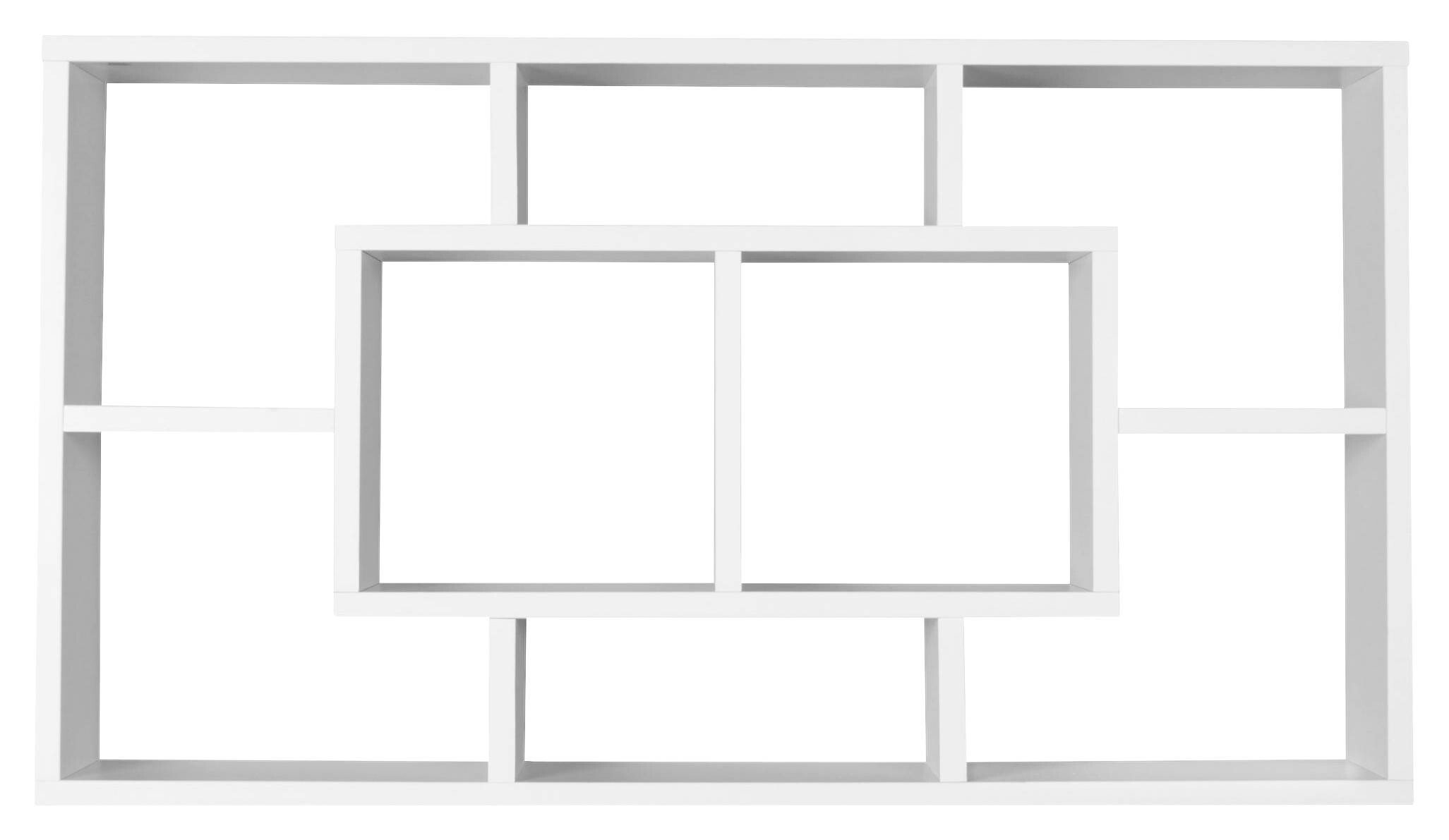 Wandregal weiß B/H/T: ca. 85x47,5x16 cm