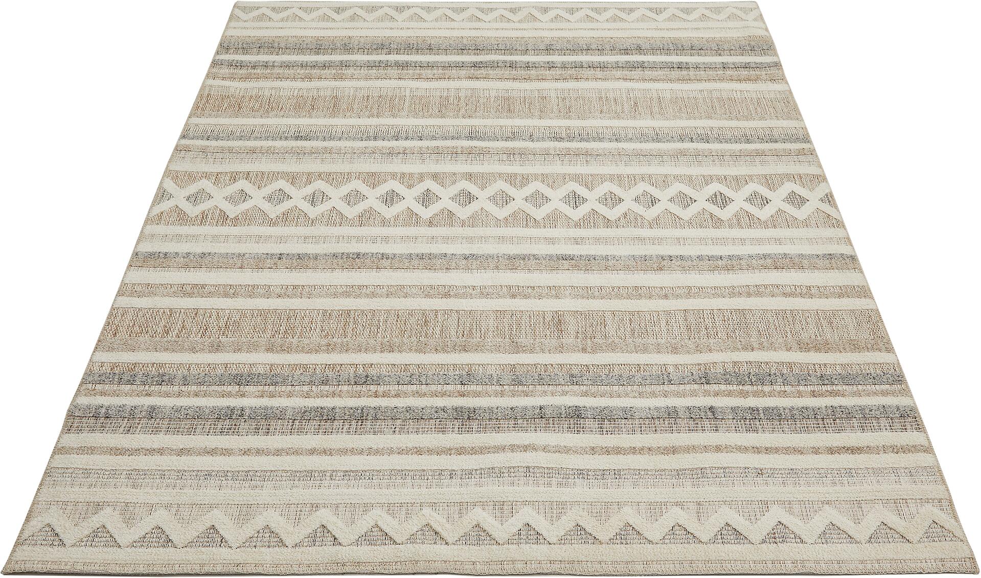 Webteppich Crosby Cremegrau B/L: ca. 160x230 cm