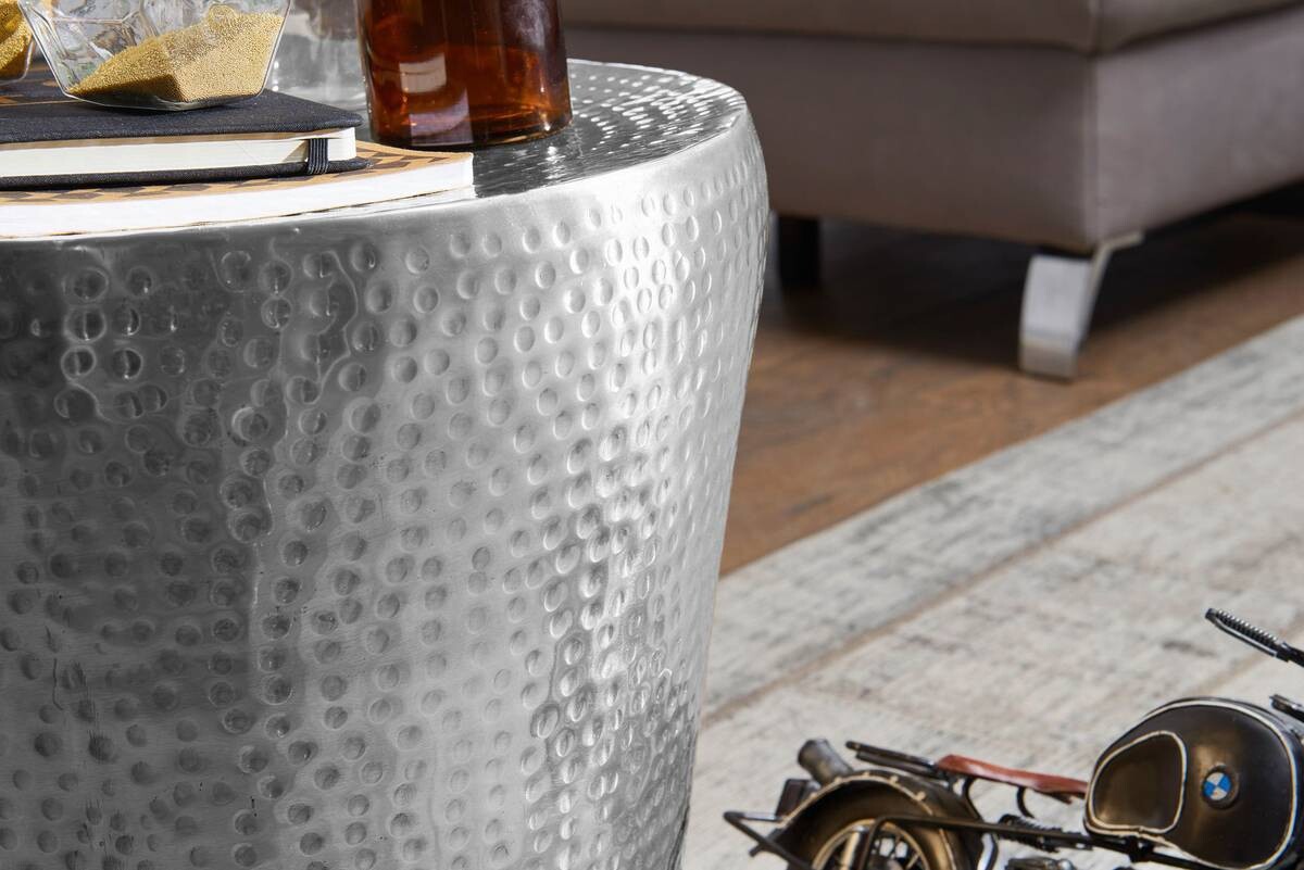 Beistelltisch silber Aluminium B/H/T: ca. 41x41x41 cm