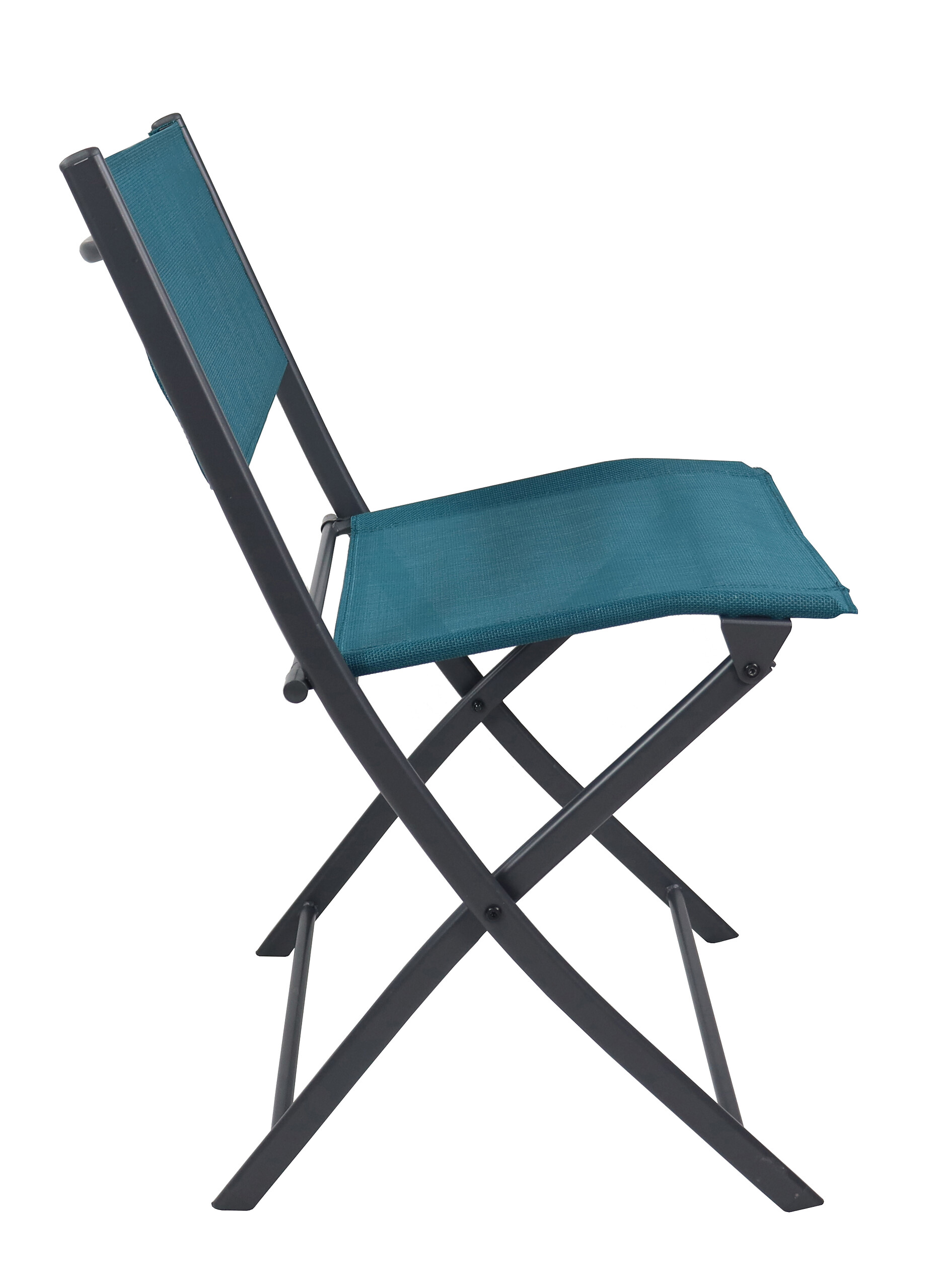 VCM Gartenstuhl 4er Set Sumila türkis Textilene B/H/L: ca. 45x79x46 cm