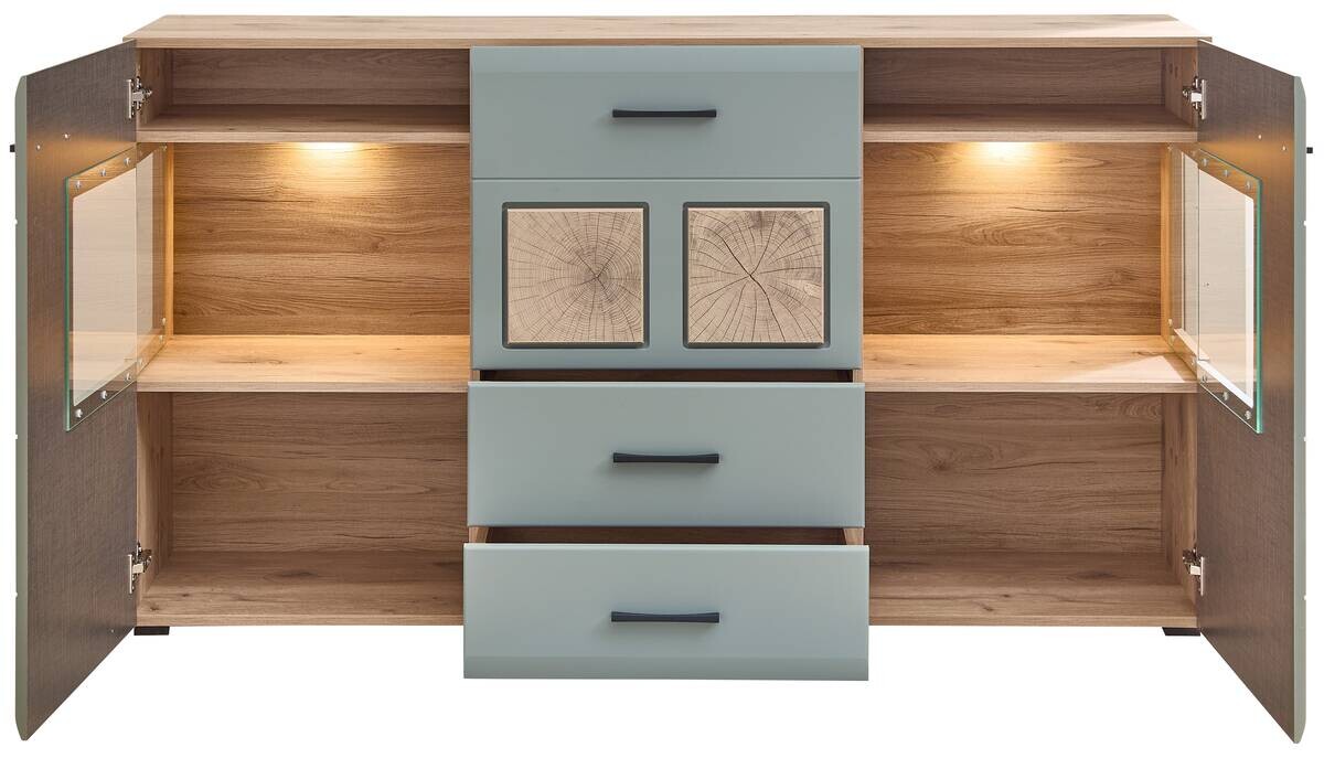 Sideboard Fun Plus 2 salbei Oak Eiche Viking Nachbildung B/H/T: ca. 170x94x42 cm
