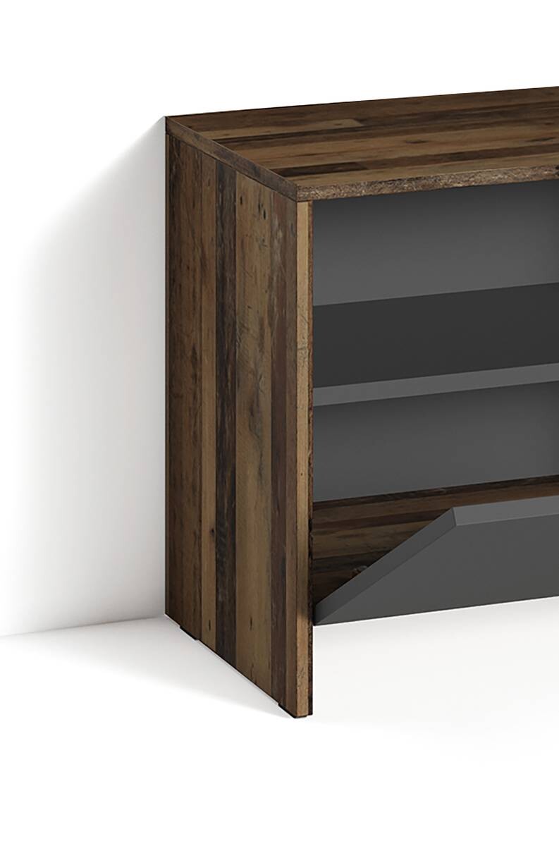 Bank BEN Eiche Old Wood Nachbildung anthrazit B/H/T: ca. 60x48x35 cm