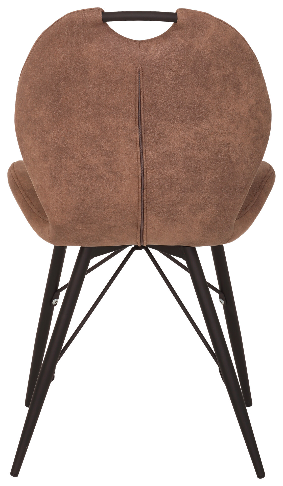 Stuhl Kate 2er Set braun Schlamm Microfaser B/H/T: ca. 50x86x56 cm