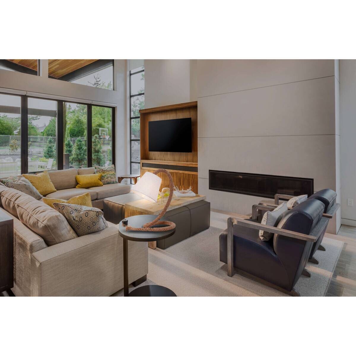 Näve Leuchten Tischleuchte 3164627 natur Textil Metall Kunststoff B/H/T: ca. 18x35x26 cm E14 1 Brennstellen