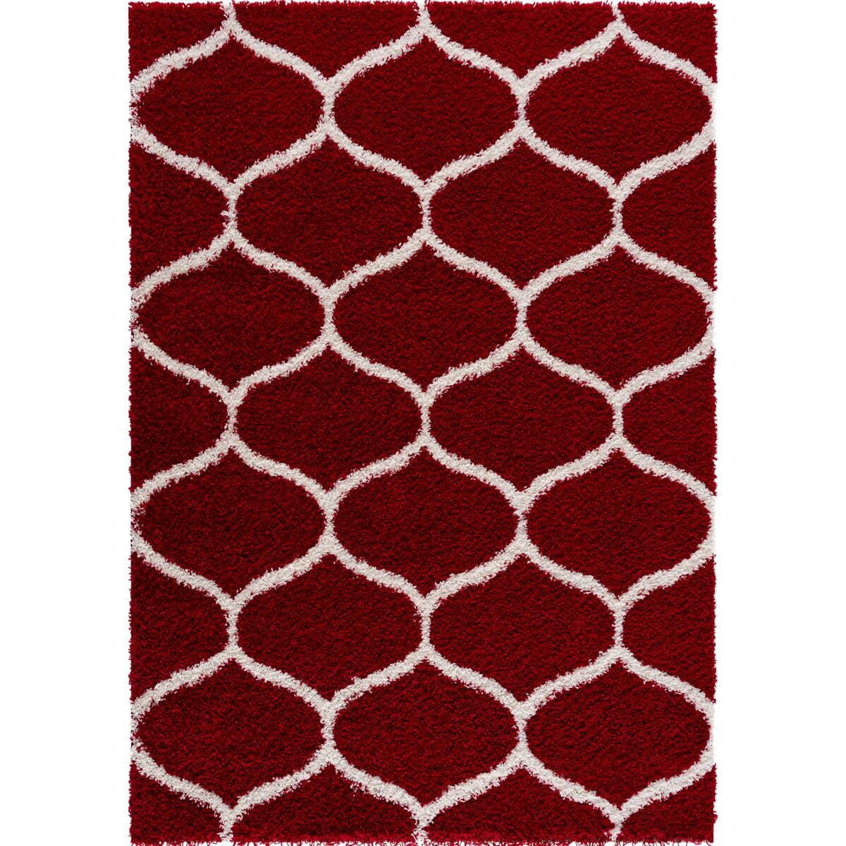 Sanat Hochflorteppich MADRID rot B/L: ca. 80x150 cm