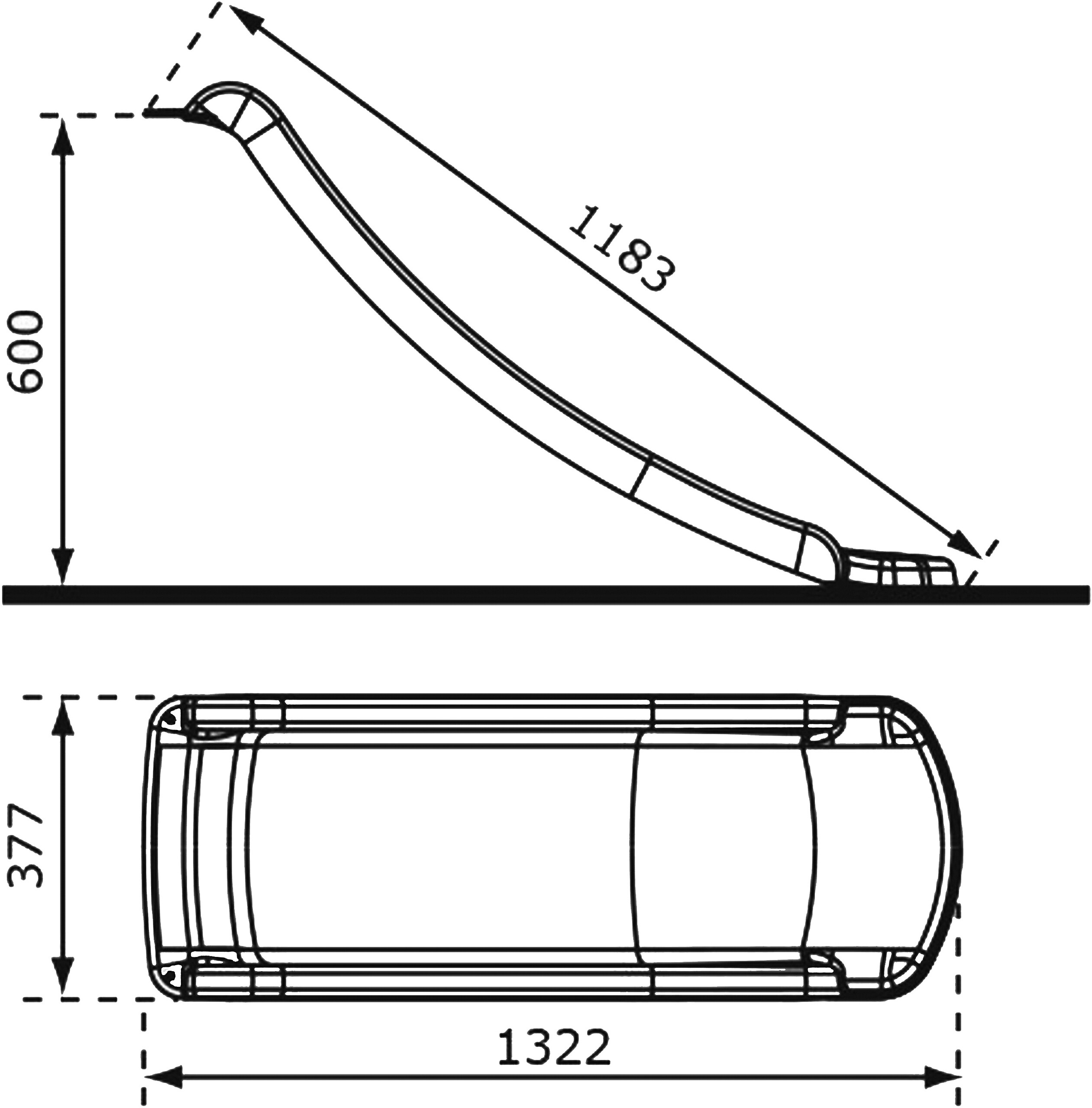 AXI Rutsche Sky120 rot B/L: ca. 40x118 cm