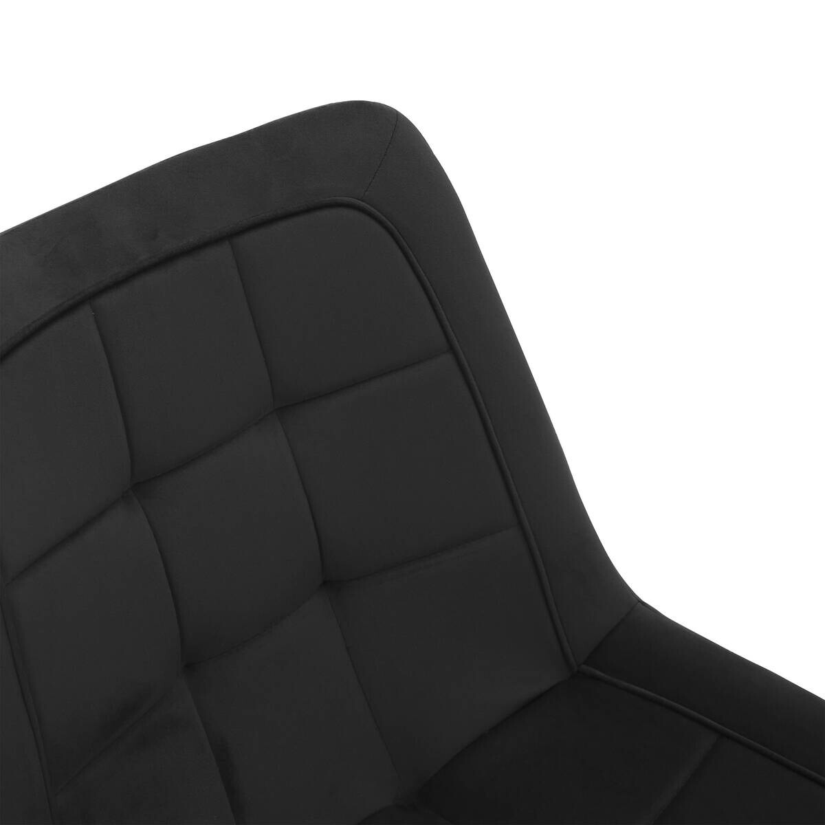 Stuhl KIRA schwarz Samtoptik B/H/T: ca. 59,5x82,5x49 cm