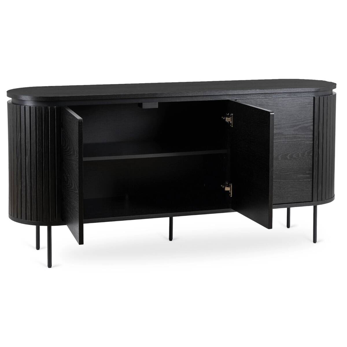 Kommode ALBERI schwarz B/H/T: ca. 160x76x40 cm