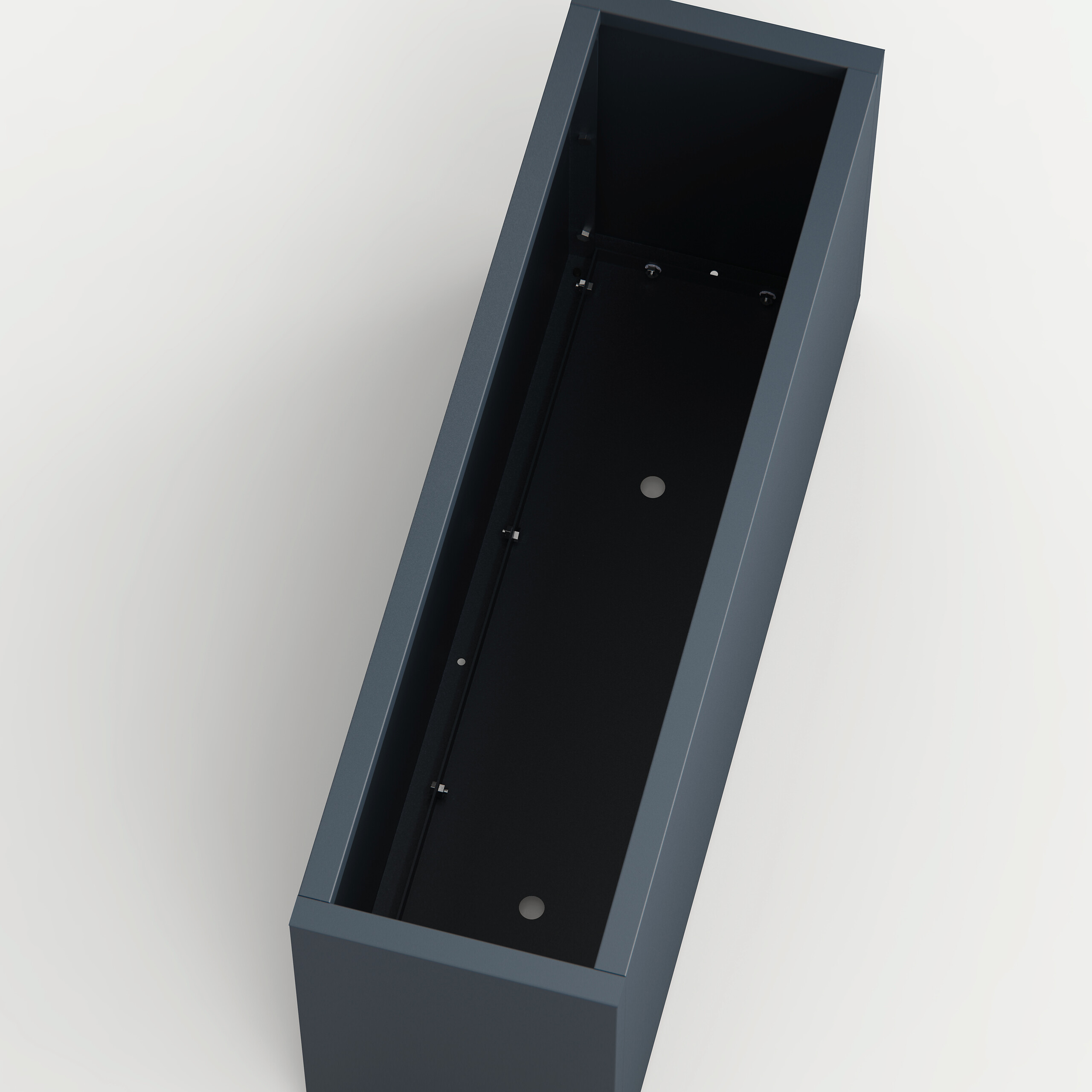 Herstera Garden Pflanzkübel Cube anthrazit Metall B/H/L: ca. 100x50x30 cm