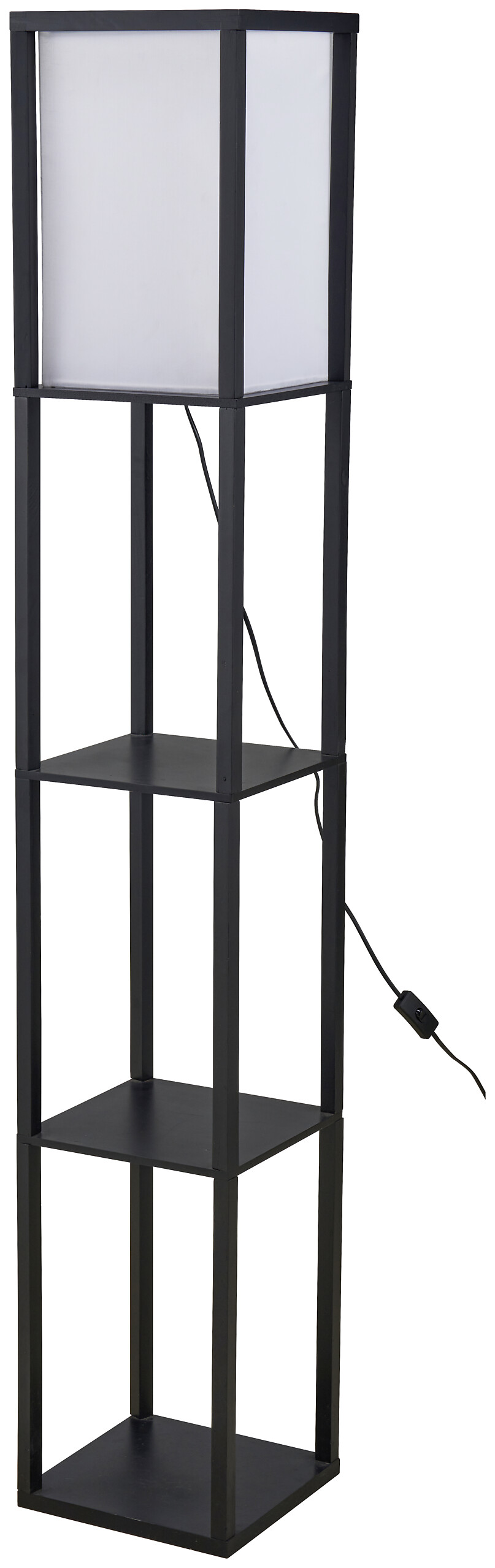 POCOline Regal-Stehleuchte Estante schwarz Textil B/H/L: ca. 26x458x26 cm E27 1 Brennstellen POCOline Regal-Stehleuchte Estante schwarz Textil B/H/L: ca. 26x458x26 cm E27 1 Brennstellen