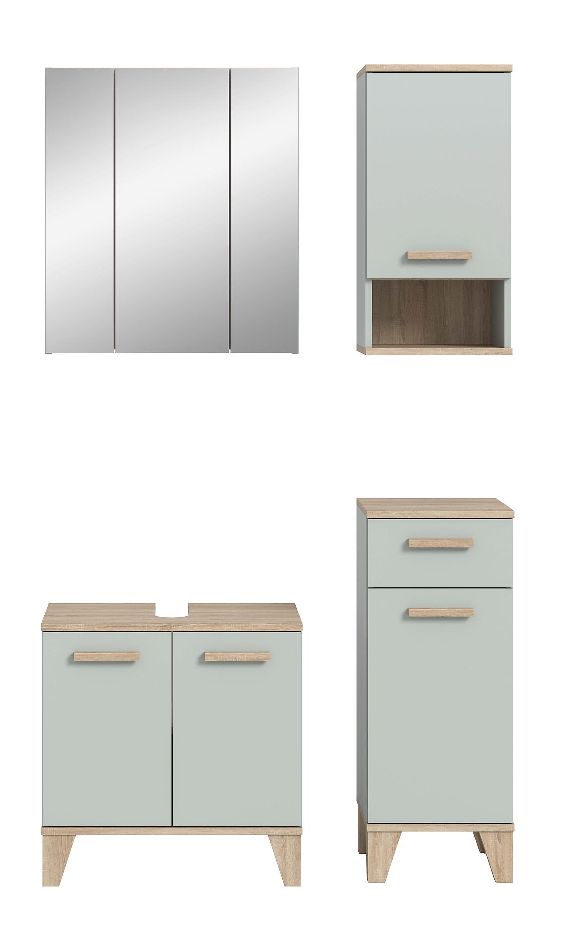 Badezimmer-Set STAR hellgrün Eiche hell Nachbildung B/H/T: ca. 109x190x34 cm Badezimmer-Set STAR hellgrün Eiche hell Nachbildung B/H/T: ca. 109x190x34 cm