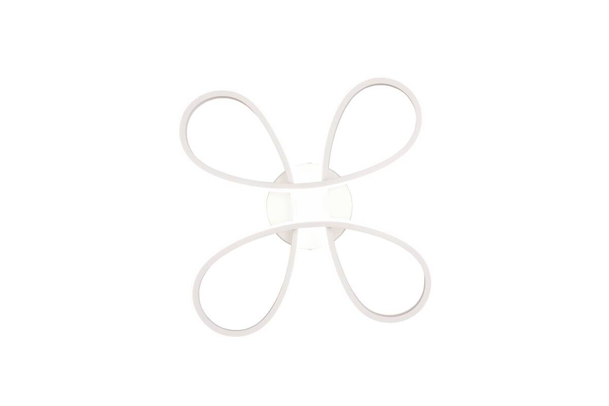 Reality LED-Deckenleuchte Fly weiß Metall Acryl B/H/T: ca. 40x40x7,5 cm