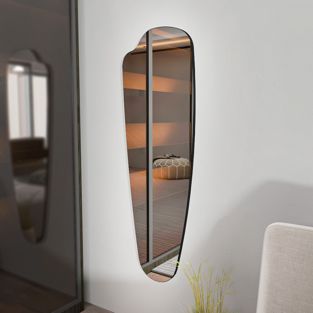 moebel17 Wandspiegel Reos silber Optik Glas B/H/T: ca. 40x120x2,2 cm