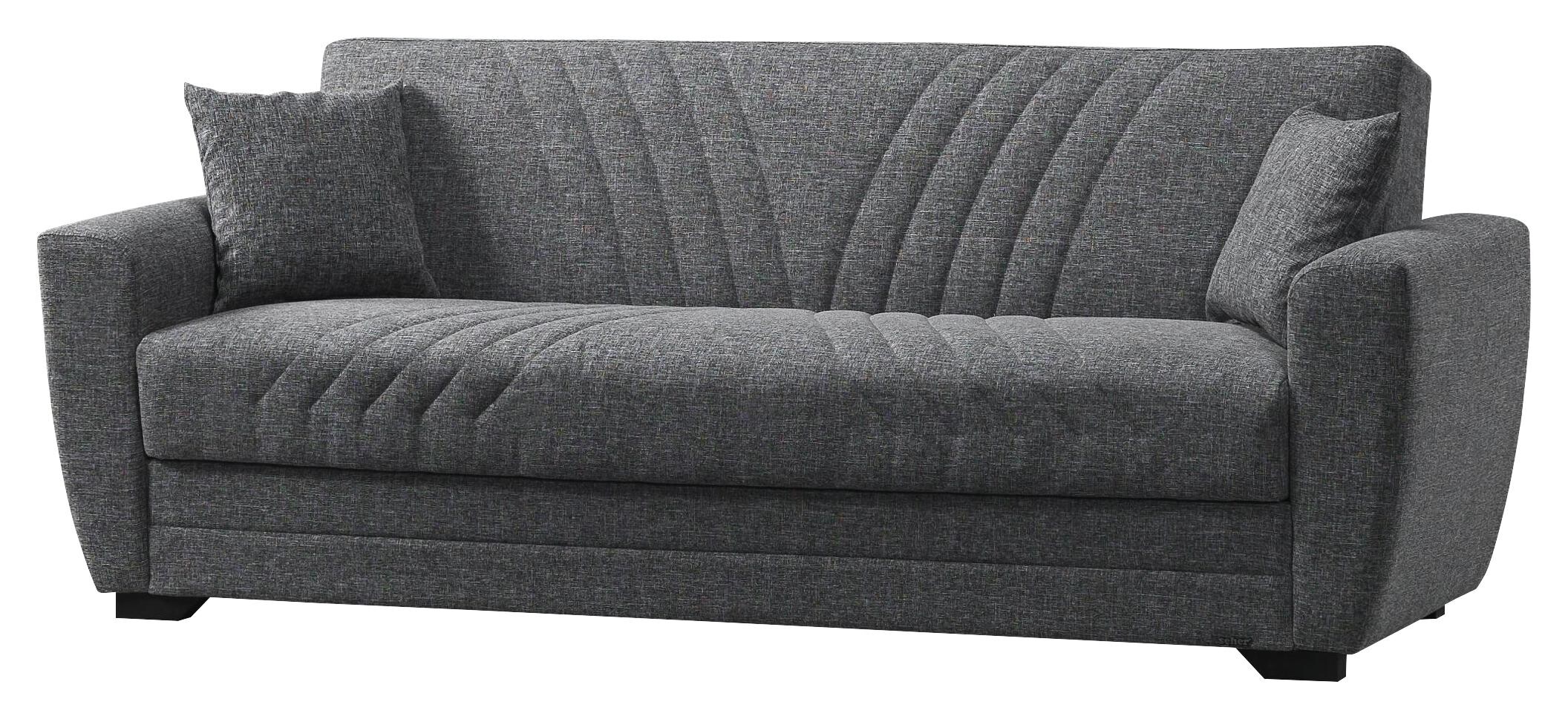 Schlafsofa Alanya grau Microfaser B/H/T: ca. 227x91x83 cm