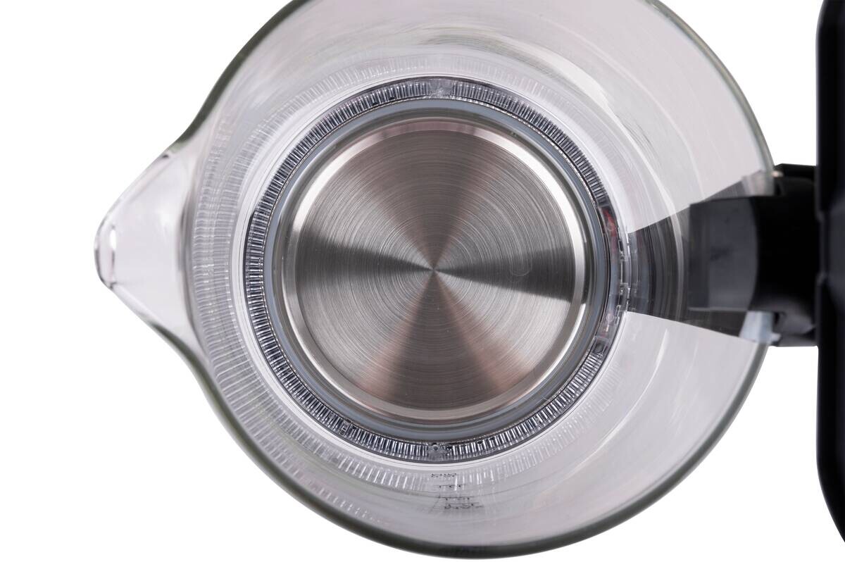 alpina Glaswasserkocher schwarz Glas Edelstahl ca. 1,7 l