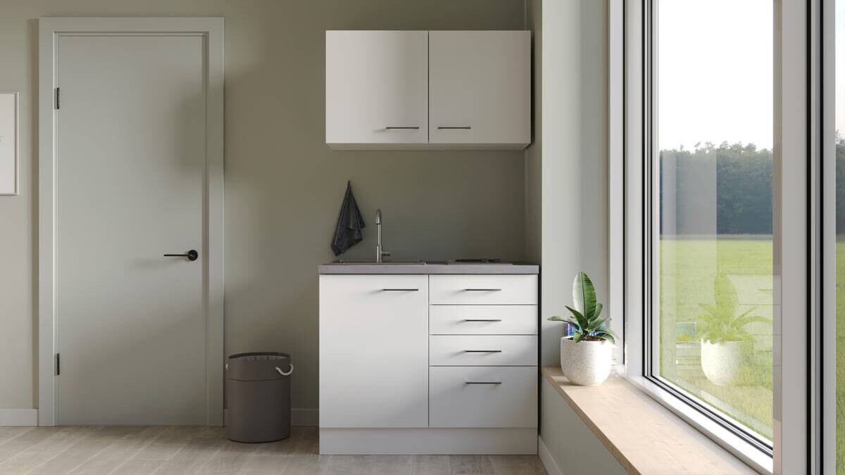 Küchenblock Vita weiß B/H/T: ca. 100x200x60 cm