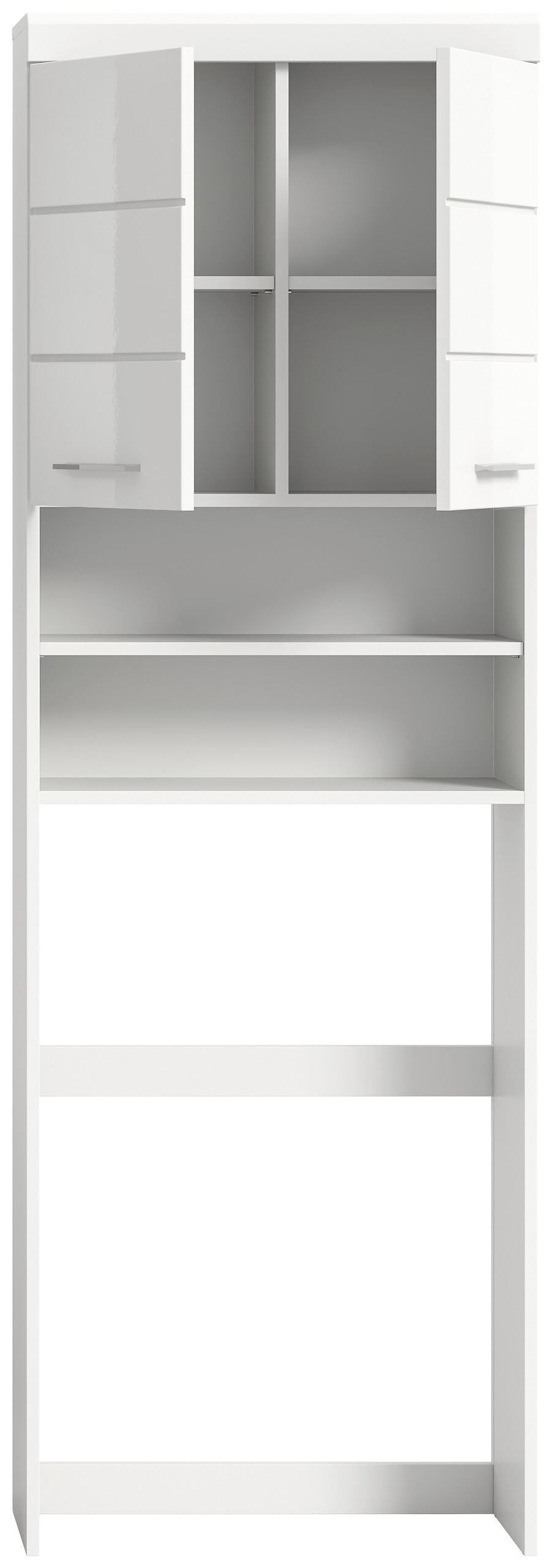 Waschmaschinenumbauschrank Scout weiß weiß Hochglanz B/H/T: ca. 63x191x24 cm