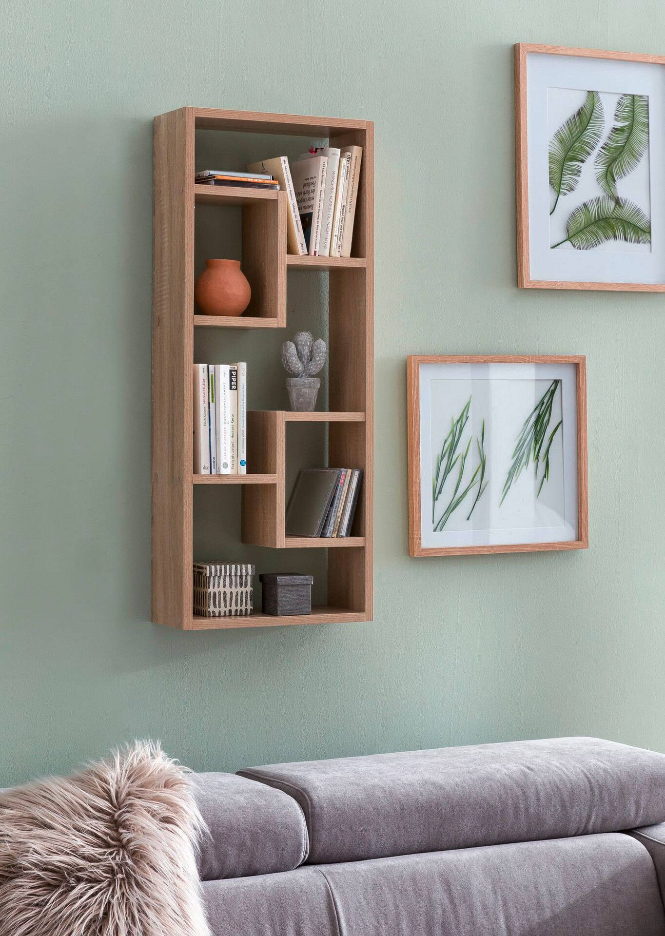 Wandregal Eiche Sonoma Nachbildung B/H/T: ca. 36x90x14,5 cm