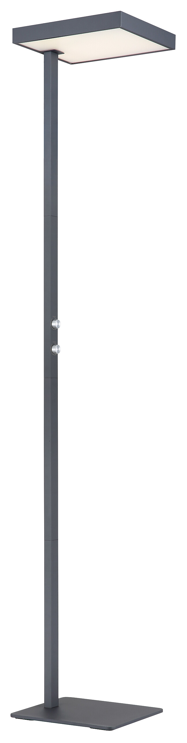 GLOBO Stehleuchte Opal schwarz anthrazit Metall Aluminium Kunststoff B/H/L: ca. 28x184,8x40 cm 2 Brennstellen