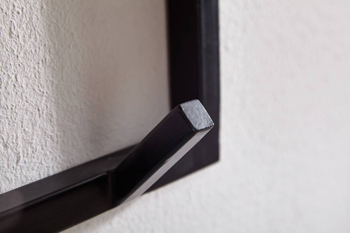 Wandgarderobe natur schwarz pulverbeschichtet B/H/T: ca. 70x27x30 cm