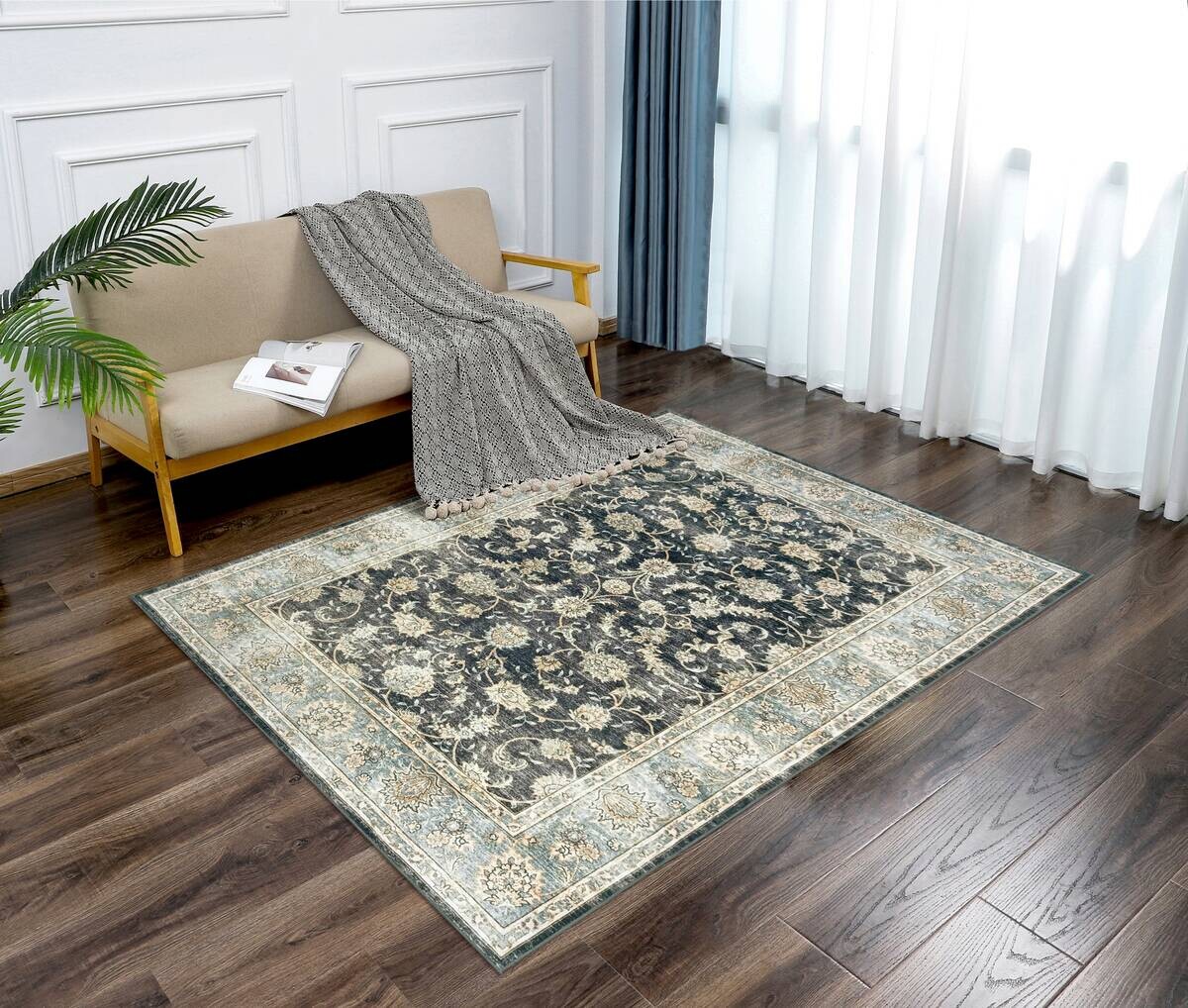 Teppich Silk grau B/L: ca. 200x290 cm